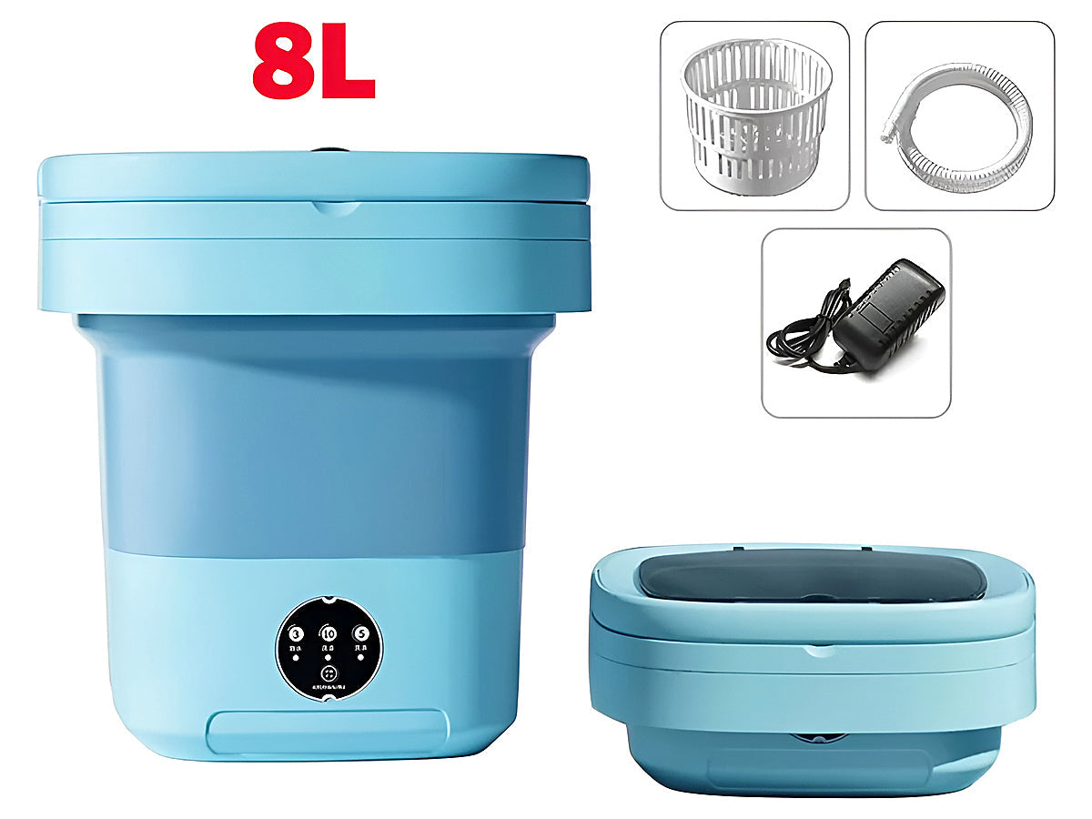 Washing Machine 8L Portable Foldable Collapsible Laundry Bucket