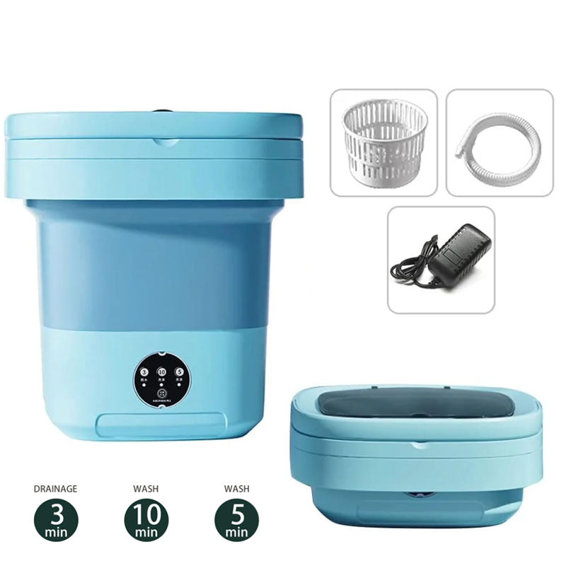 Washing Machine 8L Portable Foldable Collapsible Laundry Bucket