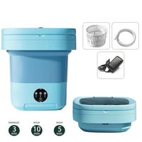 Thumbnail for Washing Machine 8L Portable Foldable Collapsible Laundry Bucket