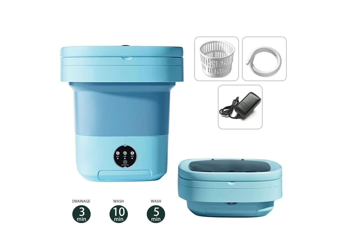 Washing Machine 8L Portable Foldable Collapsible Laundry Bucket