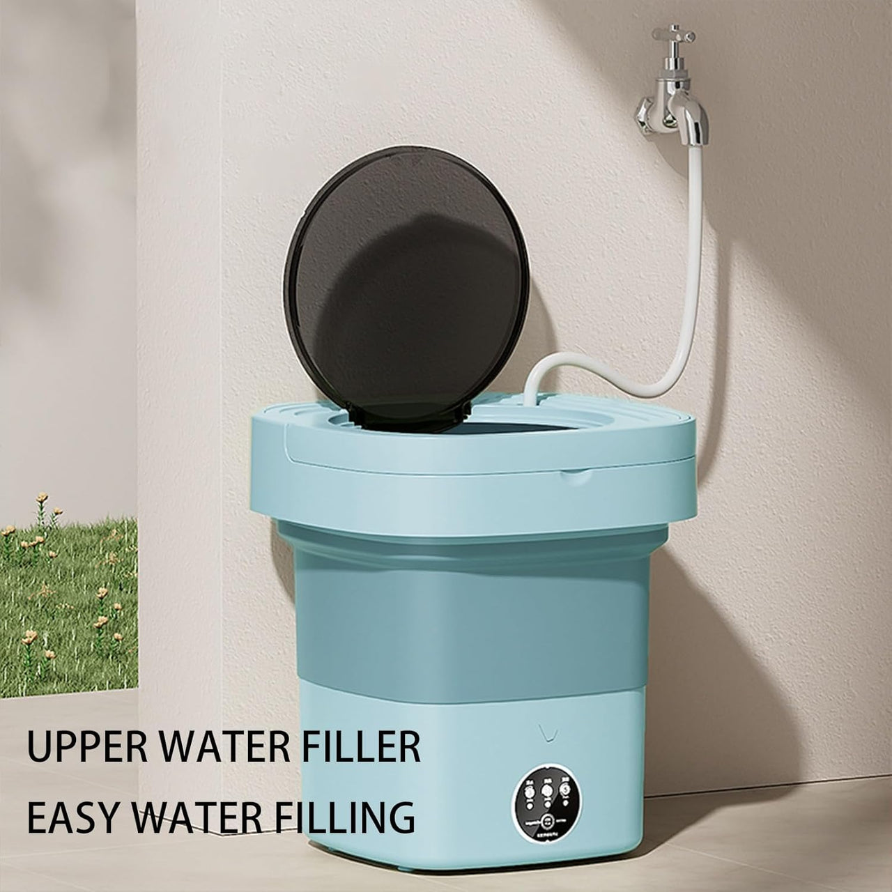Washing Machine 8L Portable Foldable Collapsible Laundry Bucket