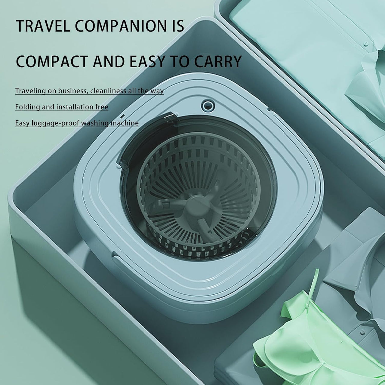 Washing Machine 8L Portable Foldable Collapsible Laundry Bucket