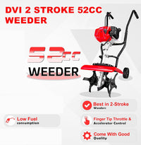 Thumbnail for Rotary Hoe Tiller Cultivator 52CC Heavy Duty 2 Stroke