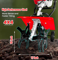Thumbnail for Rotary Hoe Tiller Cultivator 52CC Heavy Duty 2 Stroke