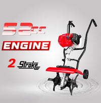Thumbnail for Rotary Hoe Tiller Cultivator 52CC Heavy Duty 2 Stroke