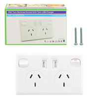 Thumbnail for Double Power Point Wall Socket with USB