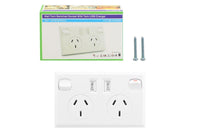 Thumbnail for Double Power Point Wall Socket with USB