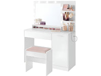 Thumbnail for Dressing table with Stool - White