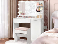 Thumbnail for Dressing table with Stool - White
