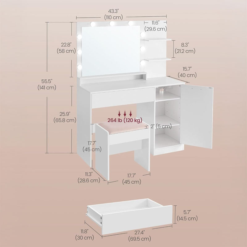 Dressing Table with Stool