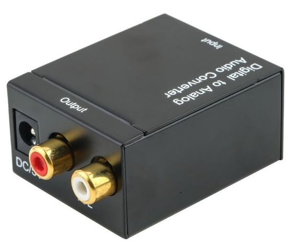 Converter connected to TV with Toslink cable