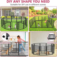 Thumbnail for Pet Play Pen Dog Playpen Dog Fence 10 Panels