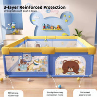 Thumbnail for Portable Baby Playpen Fence Gate Wall Fence Barrier