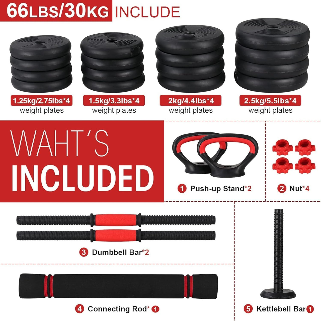 Dumbbells Set 30KG