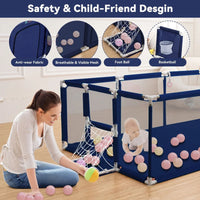 Thumbnail for Portable Baby Playpen Fence Gate Wall Fence Barrier PlayPen 182cm