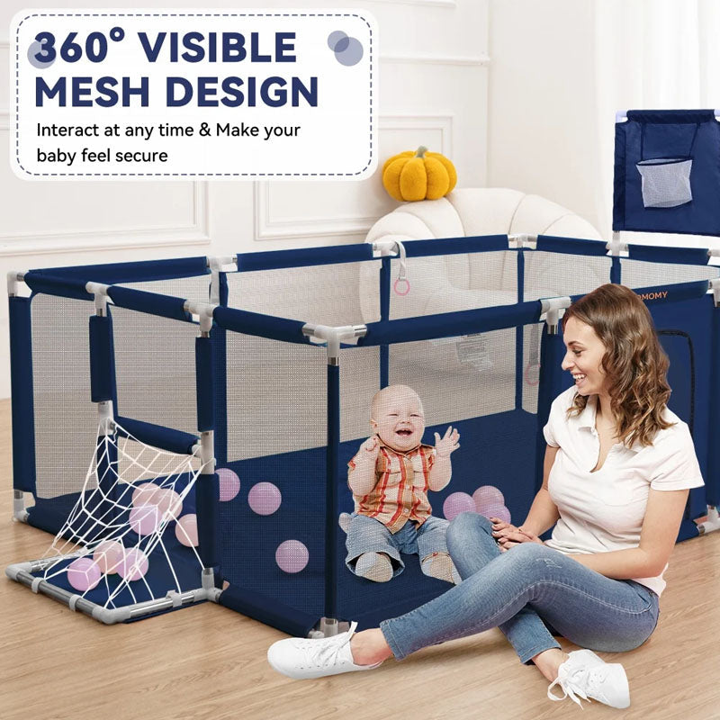 Portable Baby Playpen Fence Gate Wall Fence Barrier PlayPen 182cm