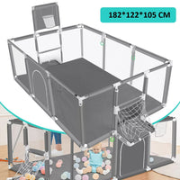 Thumbnail for Portable Baby Playpen Fence Gate Wall Fence Barrier PlayPen