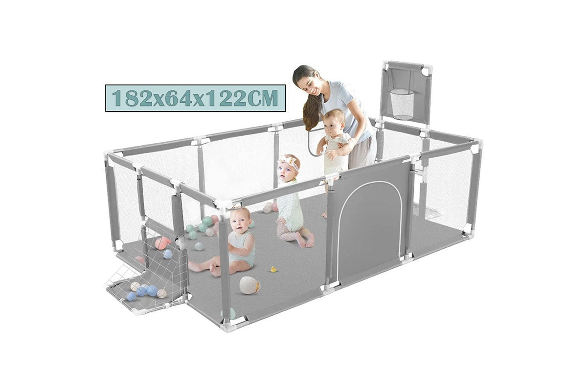 Portable Baby Playpen Fence Gate Wall Fence Barrier PlayPen