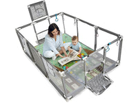 Thumbnail for Portable Baby Playpen Fence Gate Wall Fence Barrier PlayPen