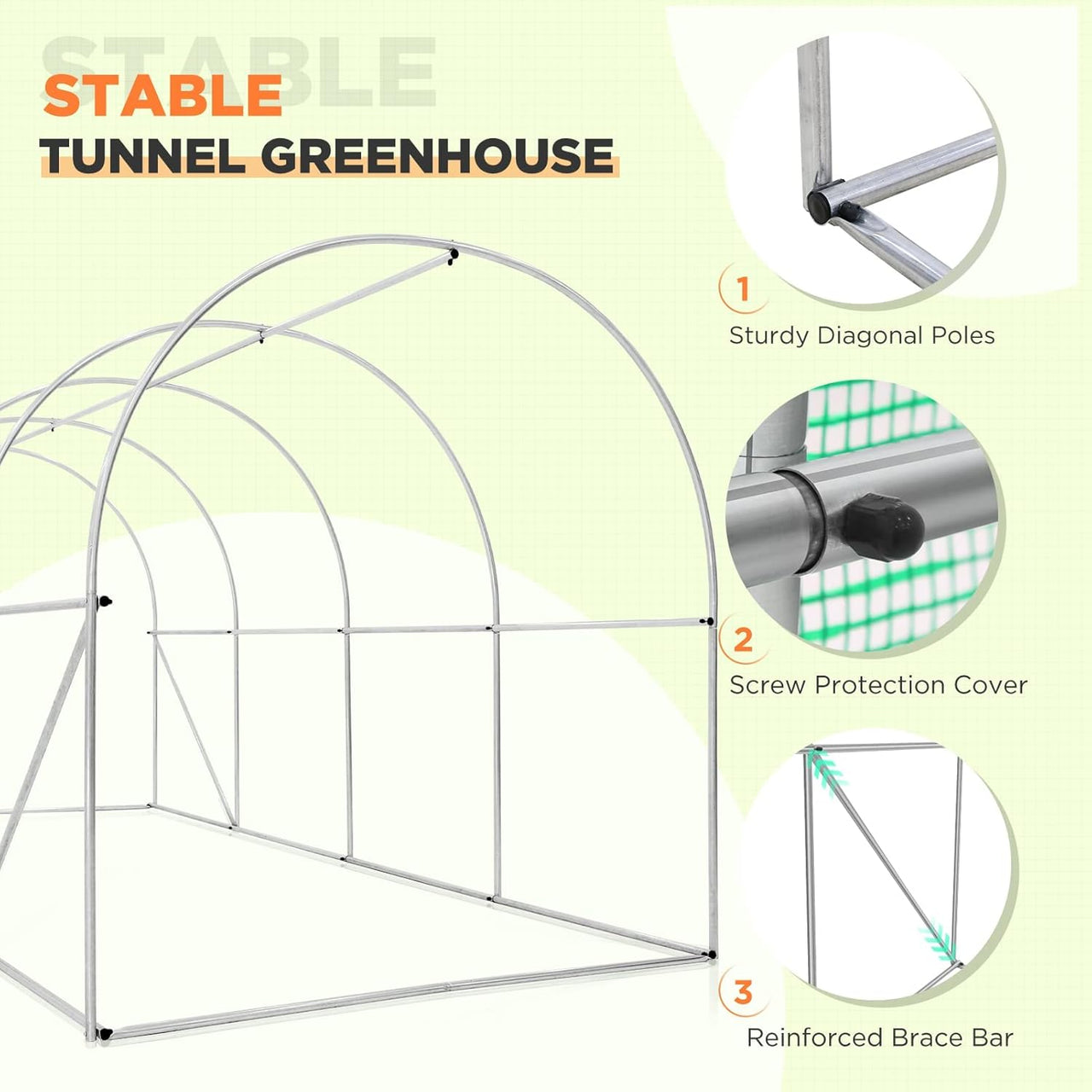 Greenhouse Tunnel Shed 4x2x2m