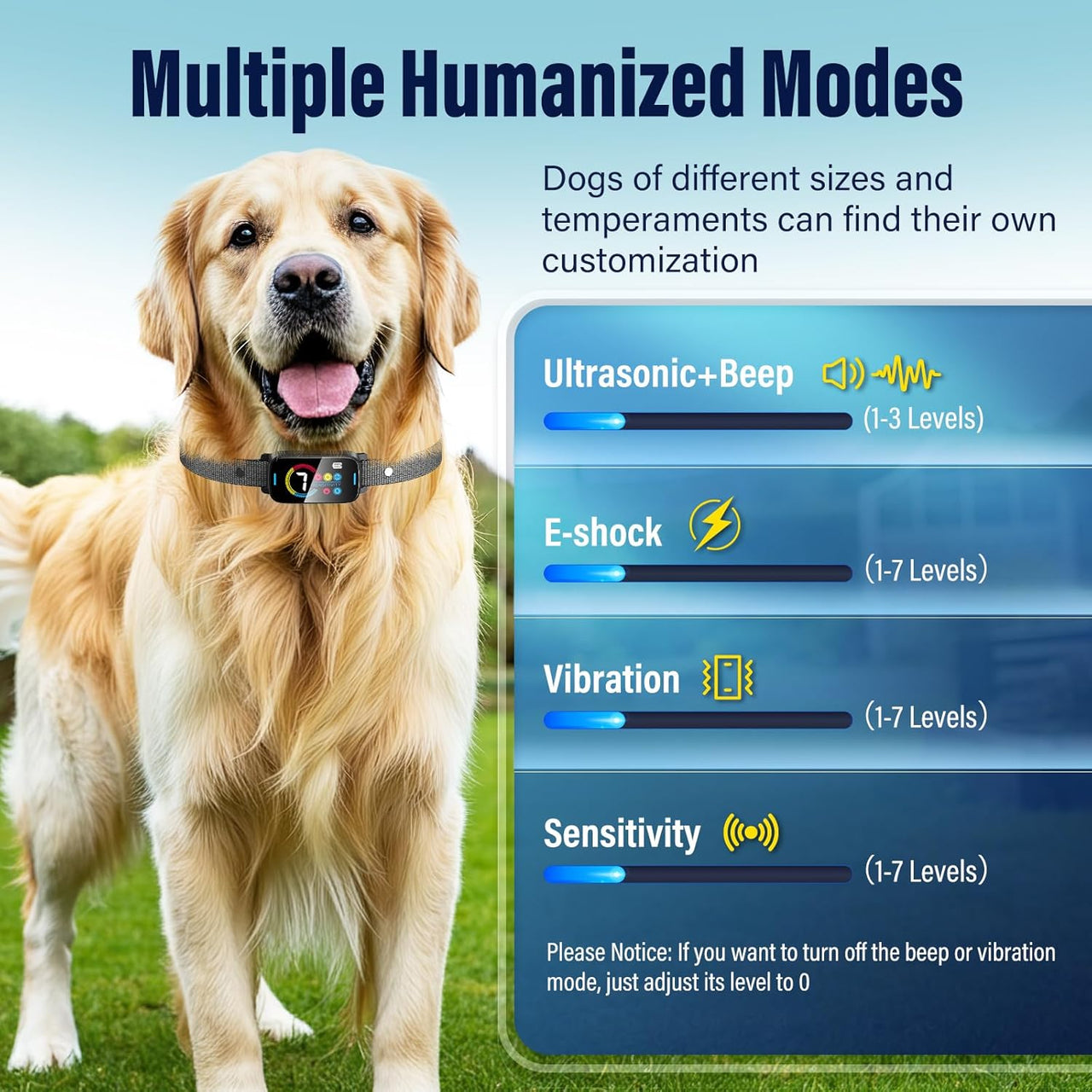 Dog Bark Collar Rechargeable for Small, Medium and Large Dogs