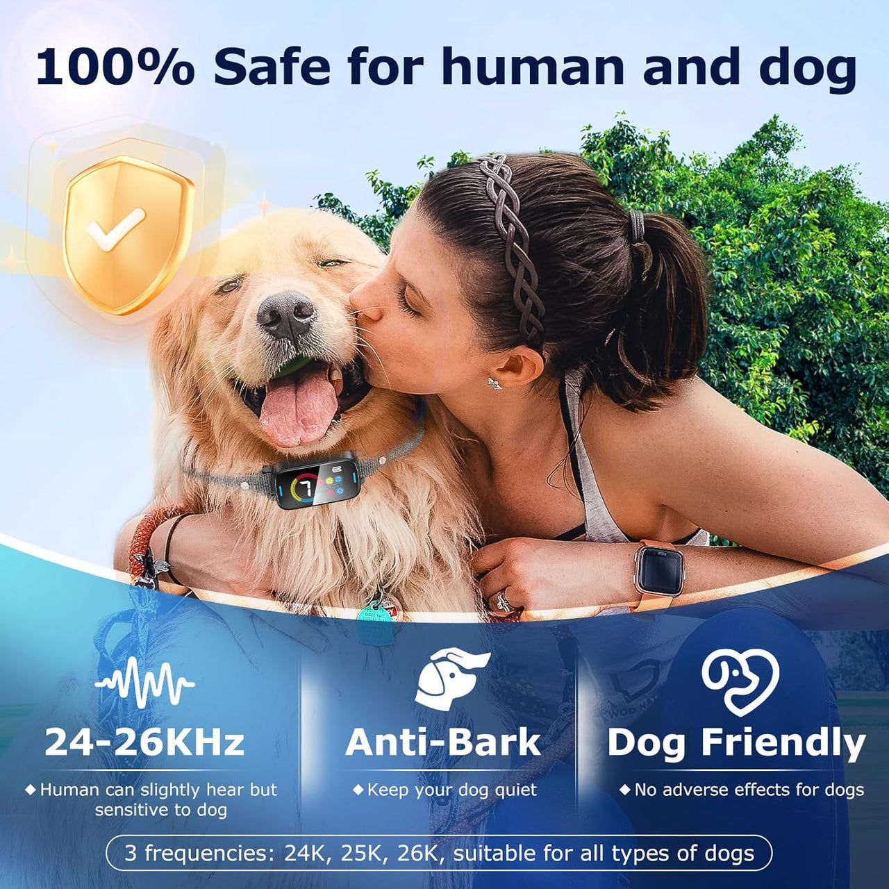 Dog Bark Collar Rechargeable for Small, Medium and Large Dogs