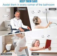 Thumbnail for Bathroom Suction Grab Bars Armrest Toilet Assist Handle Shower Handle