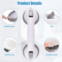 Thumbnail for Bathroom Suction Grab Bars Armrest Toilet Assist Handle Shower Handle