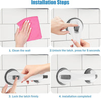 Thumbnail for Bathroom Suction Grab Bars Armrest Toilet Assist Handle Shower Handle