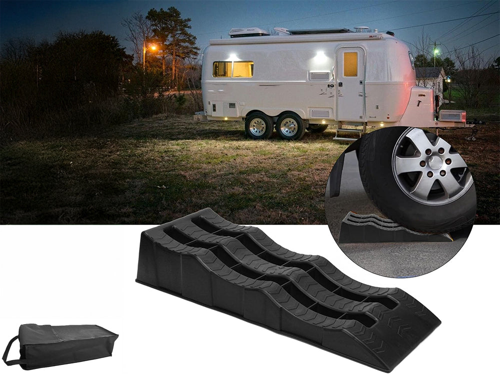 2PCS RV Leveling Blocks Camper Wheel Chocks Ramp
