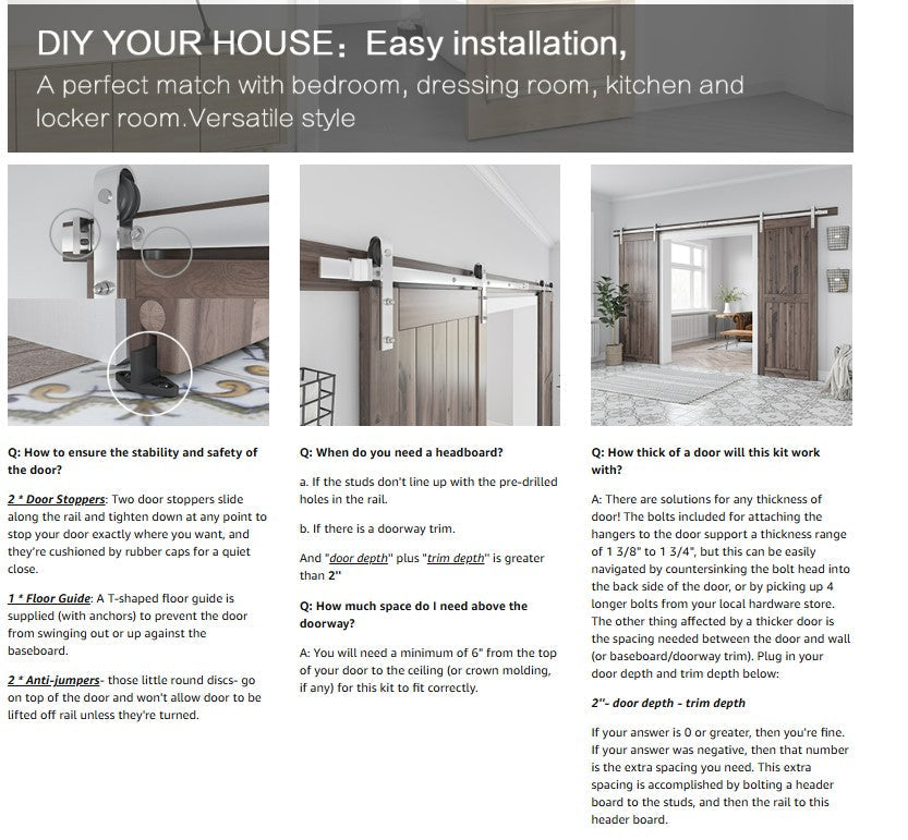 Barn door Hardware 4M Double Door