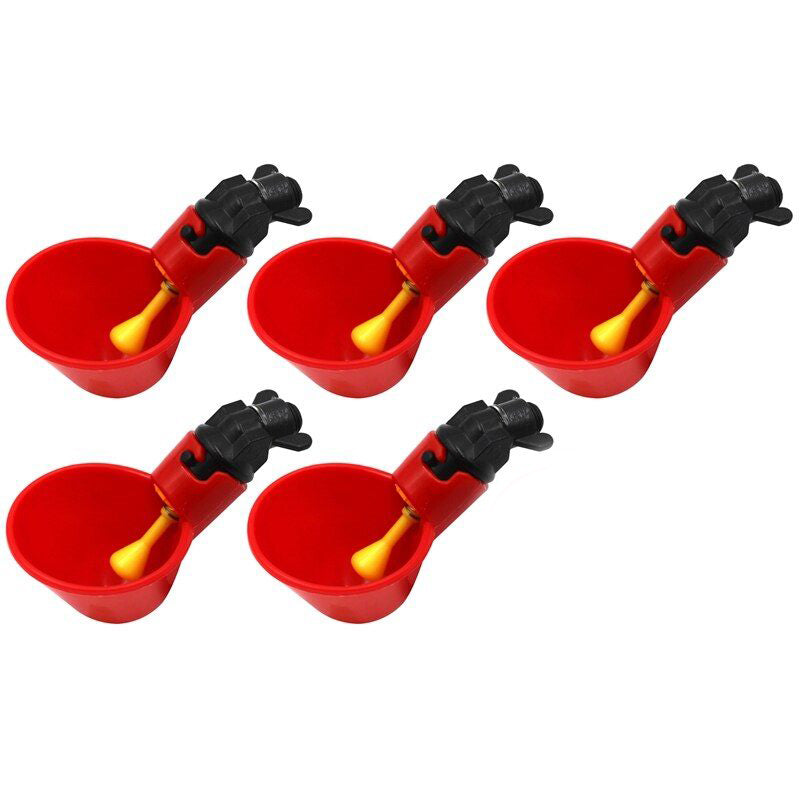 Chicken Drinker Cups – 10 Pack Automatic Poultry Water Feeder with Peck Trigger