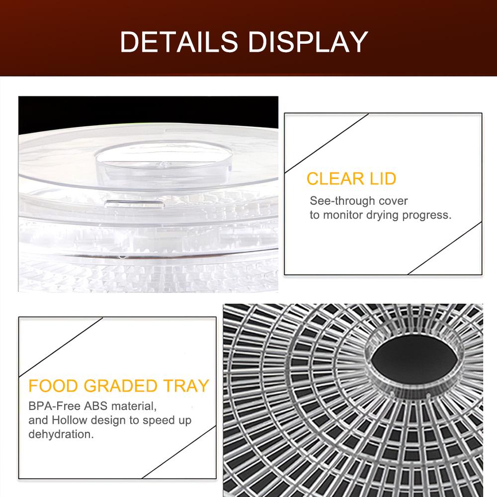 Food dehydrator with safety overheating protection