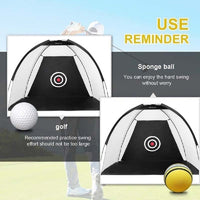Thumbnail for Golf Training Net 3M Golf Practice Net Hitting Chipping Training Aid Cage for Home Backyard Black