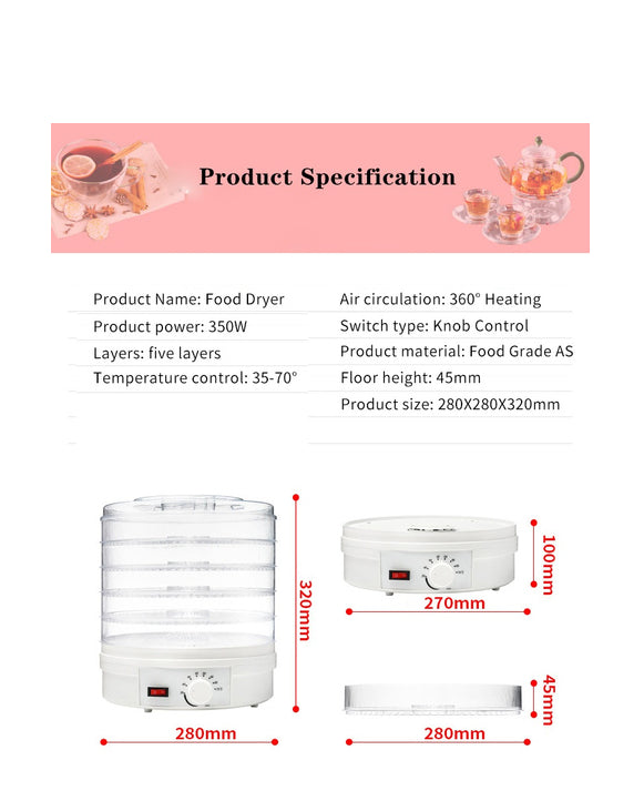 Food Dehydrator Electric Food Fruit Dehydrator Machine