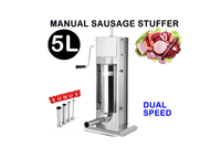Thumbnail for Close-up of sausage filler with attached stuffing tube