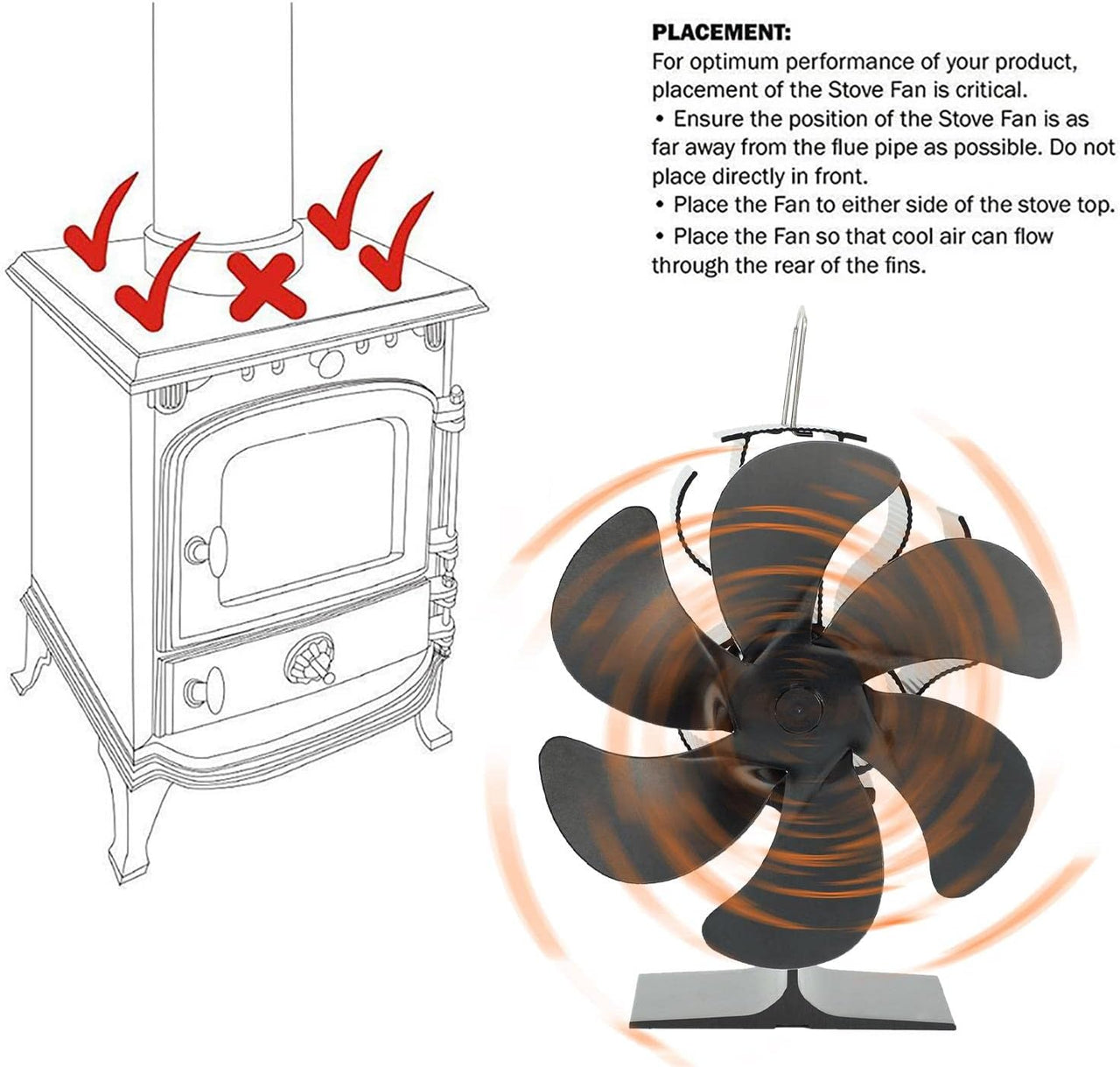 Stove Fan Heat Powered Stove Fan