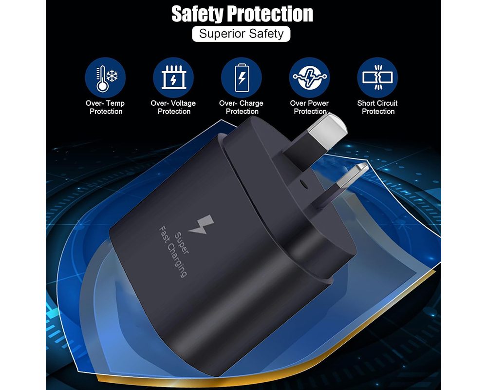 Samsung 25W Fast Charger With Type C Cable Replacement
