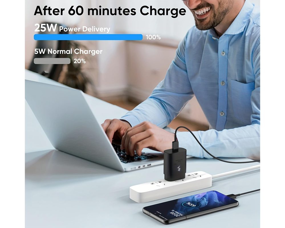 Samsung 25W Fast Charger With Type C Cable Replacement