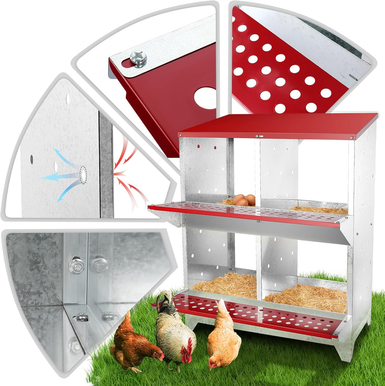 Chicken Nesting Box With 4 nests