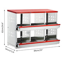 Thumbnail for Nesting Box Chicken Hen Roll Away Laying Nest Boxes Chook Brooder 6 Compartment
