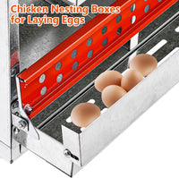 Thumbnail for Nesting Box Chicken Hen Roll Away Laying Nest Boxes Chook Brooder 6 Compartment