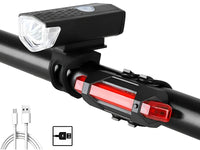 Thumbnail for Bike lights mounted on handlebars and seat post