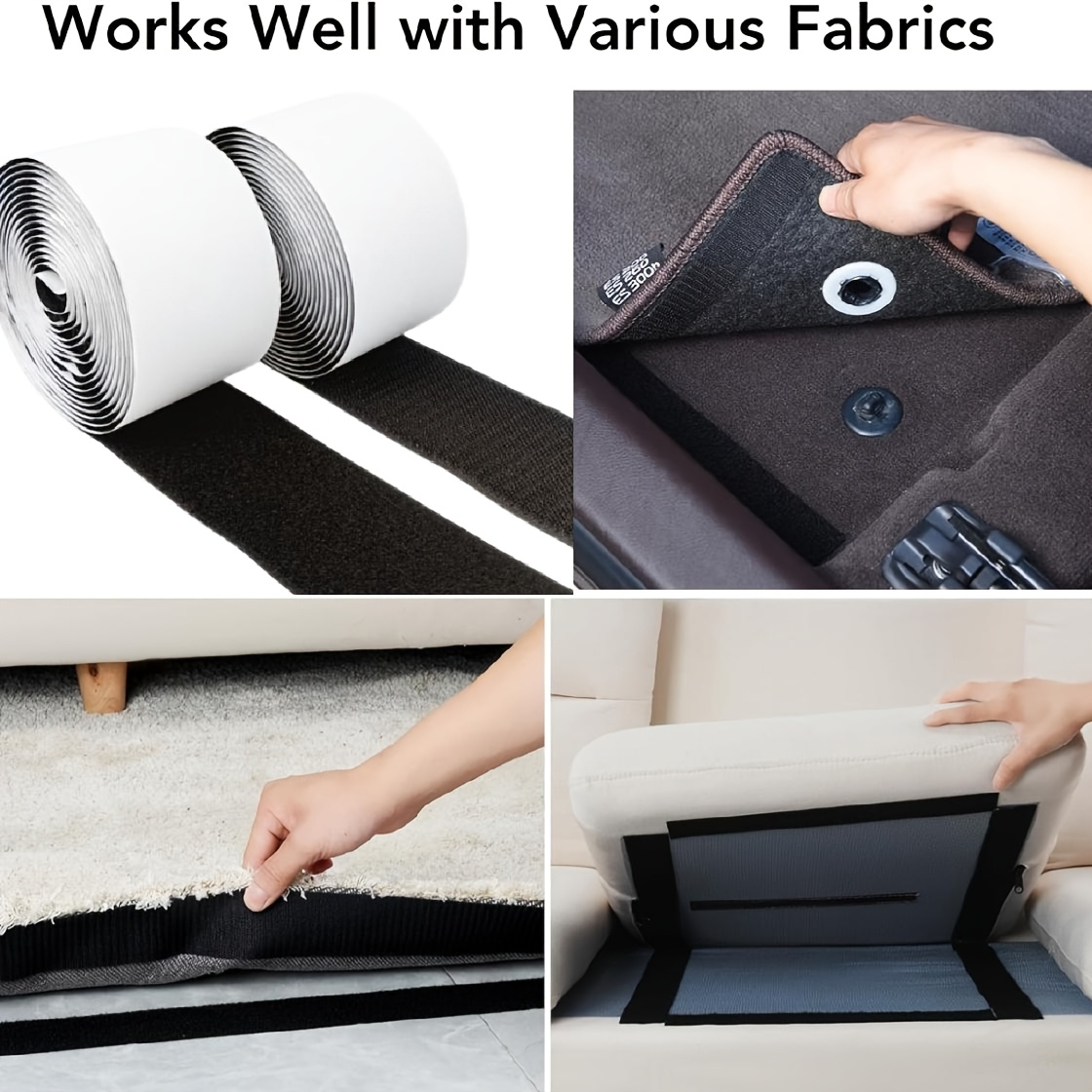 Weather-resistant velcro tape used outdoors