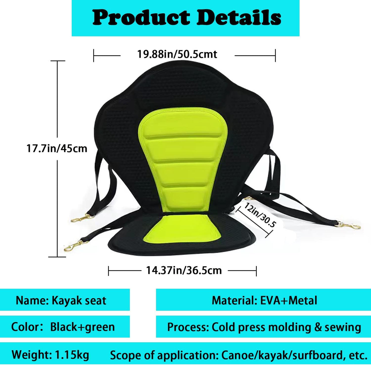 Kayak Seat Adjustable Backrest