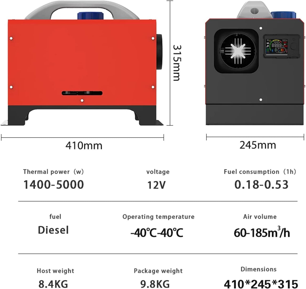 Diesel Air Heater 12V/24V/230V