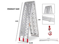 Thumbnail for Aluminum Folding Ramps ATV Mower Loading Ramps Pair