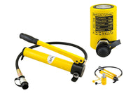 Thumbnail for Manual hydraulic pump attached to jack