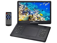 Thumbnail for Swivel and flip display on portable DVD player