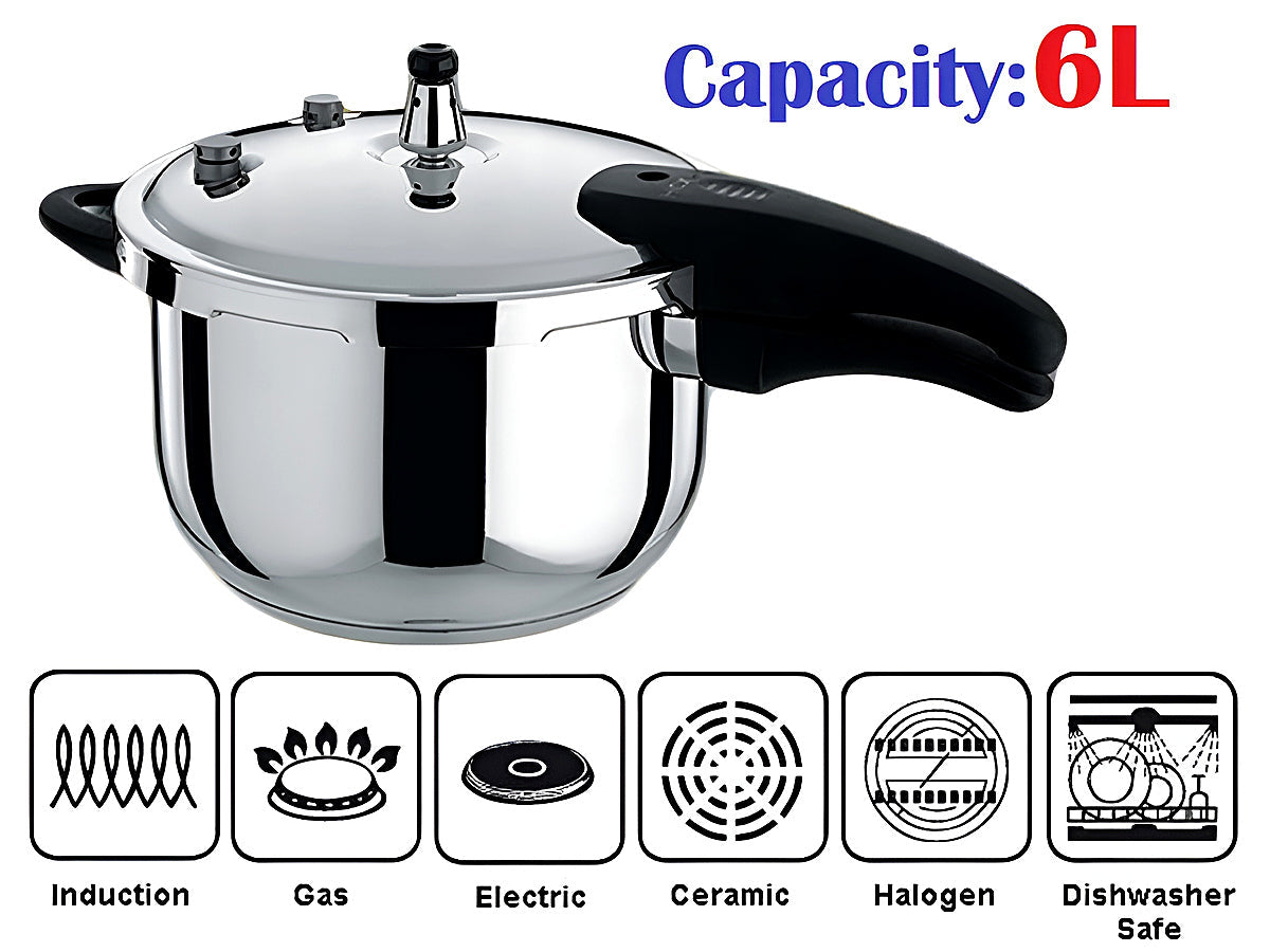 PRESSURE COOKER stainless steel 6L
